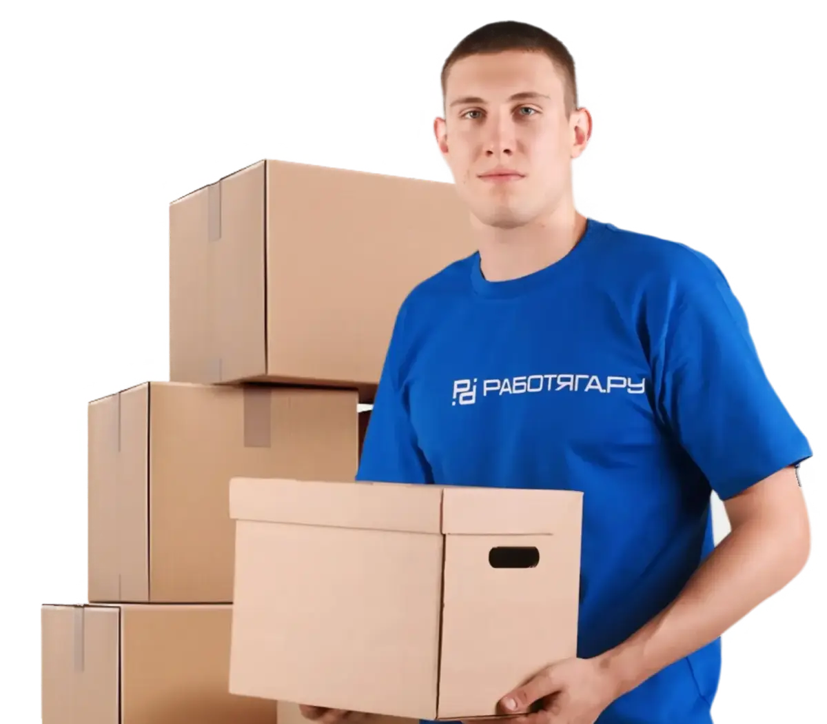 Professional movers loading truck